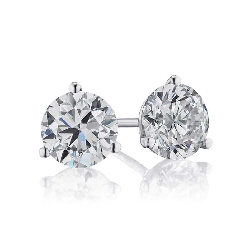 1 3/4TW Diamond Martini Stud Earrings